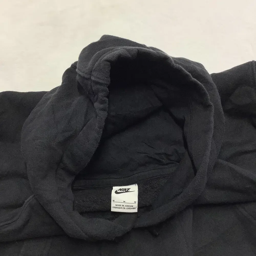 Nike Hoodie Mens Medium Black Pullover Sweatshirt Kangaroo Pocket Logo Graphic